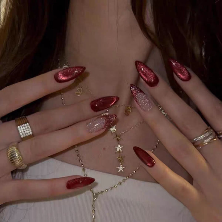 Glitzerndes Stiletto Nagelkunst Set