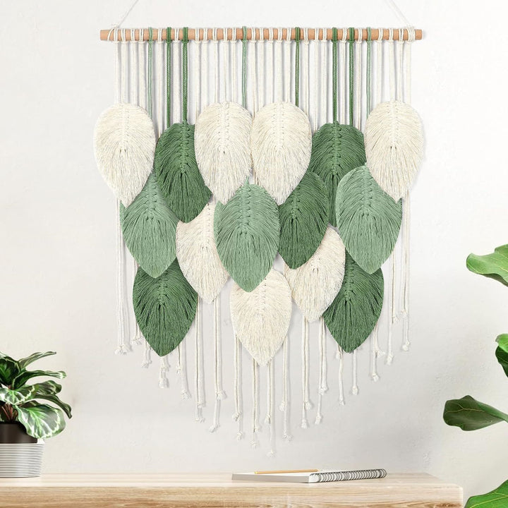 Macrame-Blatt-Wandbehang-Teppich Karnz