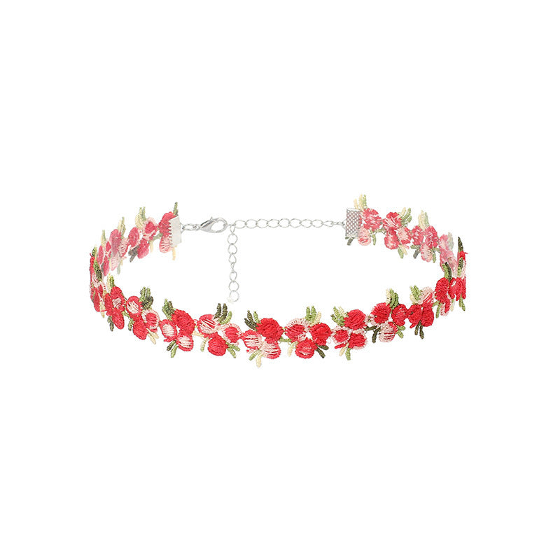 Florale Choker Halskette Karnz
