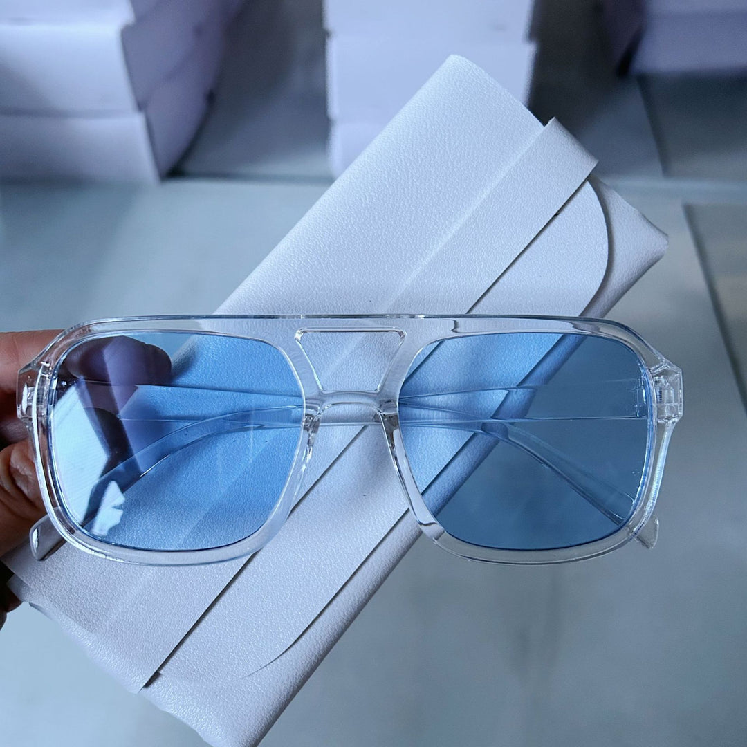 Klare Linse Quadratrahmen Sonnenbrille Karnz