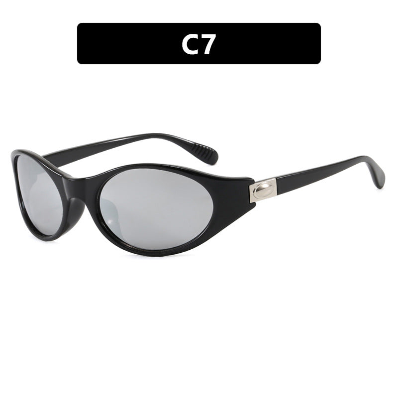 Damen stilvolle Sonnenbrille im eleganten Ovaldesign mit schützendem UV-Filter Karnz