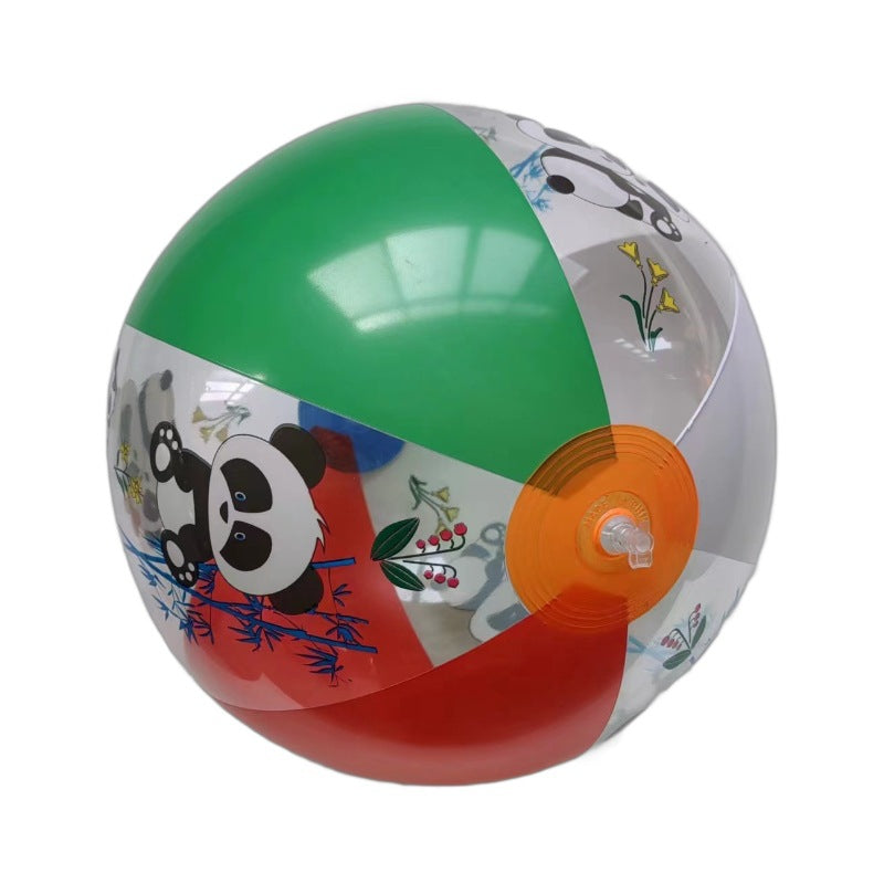Damen aufblasbarer Spielball mit fröhlichen Panda-Motiven von Karnz