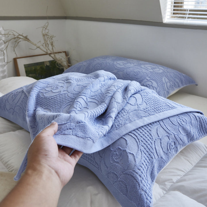 Luxus Jacquard Baumwolle Handtuch Kissenbezug Set