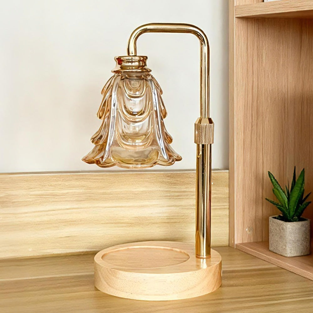 Vintage Glas Tischlampe