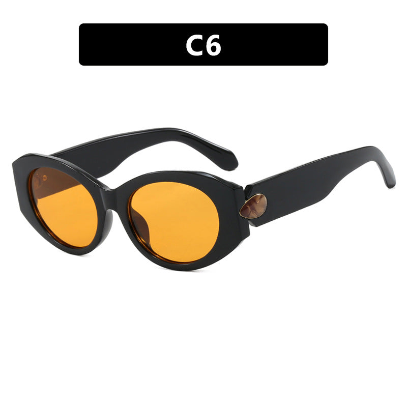 Damen elegante Sonnenbrille mit stilvollen Konturen Karnz