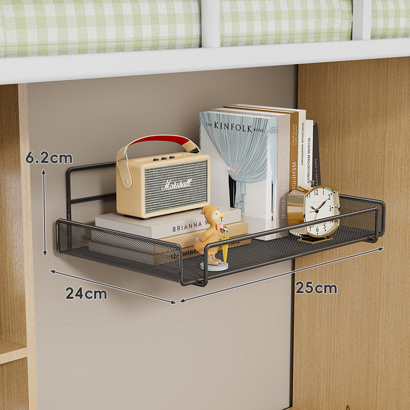 Niedrigprofiliertes Mesh-Unter-Schienen-Organizer-Regal für Bettgestelle und Etagenbett-Schienen