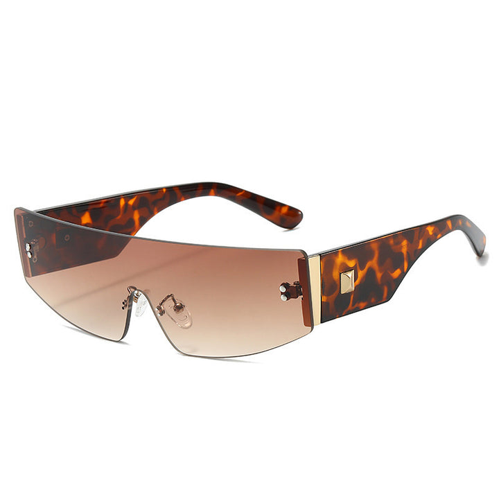 Damen trendige Sonnenbrille mit futuristischem Design Karnz