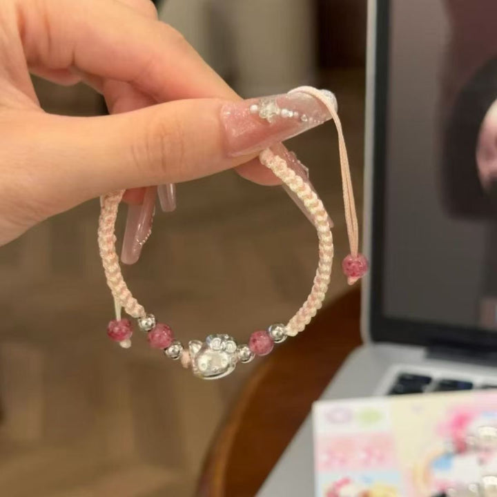 Verstellbares Katzenpfoten-Anhänger-Armband Karnz