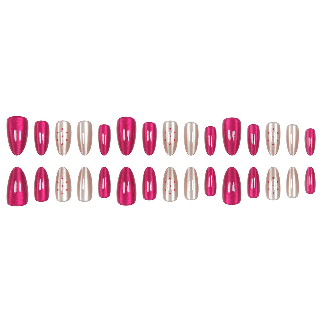 Stilvolles Stiletto Press-On Nail Set Karnz