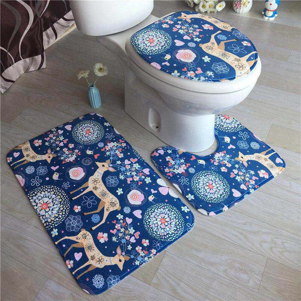 Stylisches geometrisches Muster Badteppich-Set