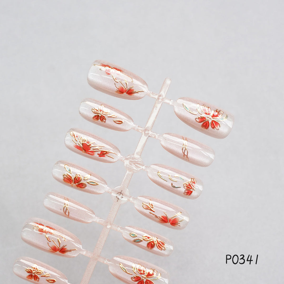 Floral-Design Press-On Nail Set 1790745719