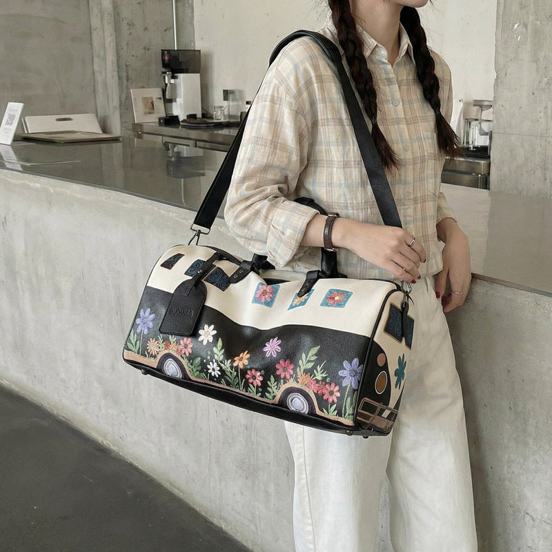 Blumenmuster Canvas Duffle Bag Karnz