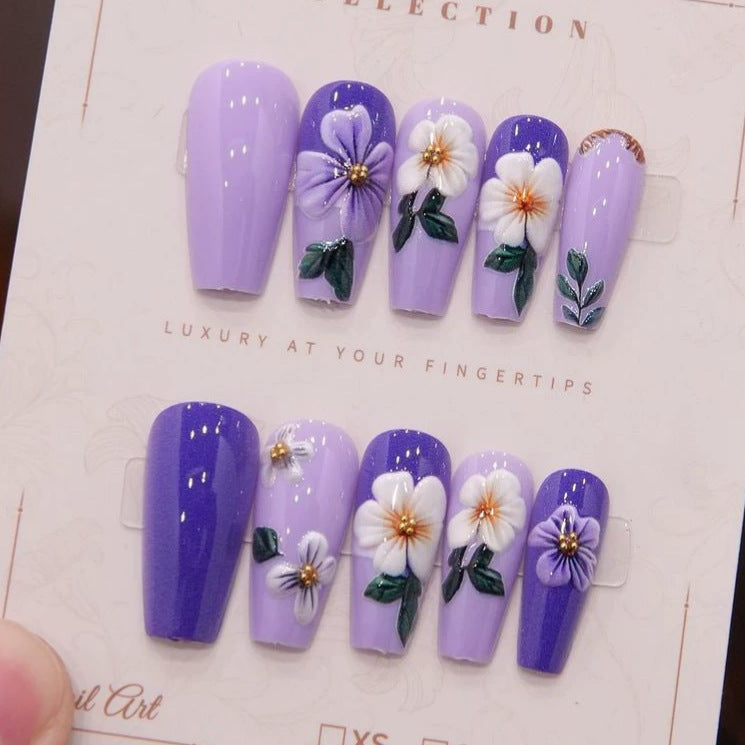 Floral Luxury Press-On Nagelkunst