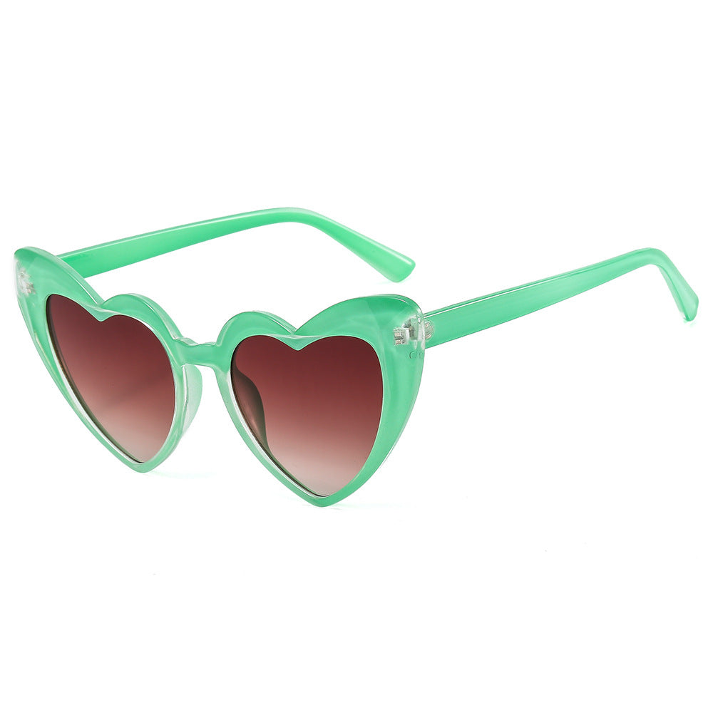 Damen modische Herz-Sonnenbrille mit UV-Schutz Karnz