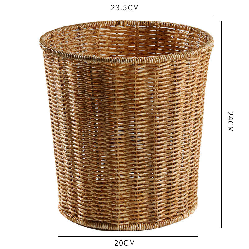 Unisex Hochwertiger dekorativer Aufbewahrungskorb mit natürlicher Rattanstruktur Karnz