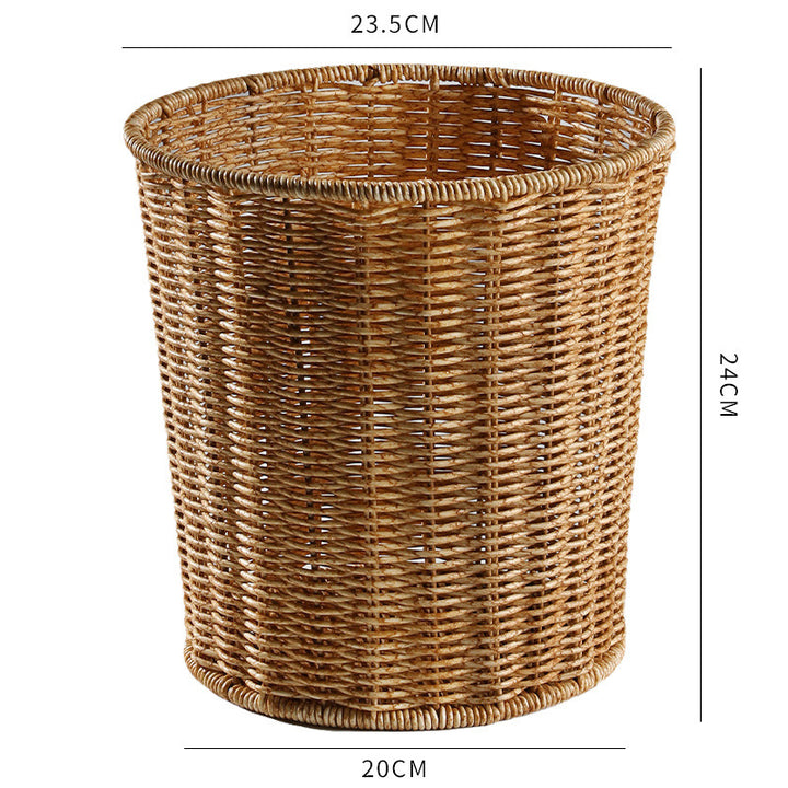 Unisex Hochwertiger dekorativer Aufbewahrungskorb mit natürlicher Rattanstruktur Karnz