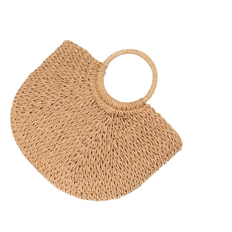 Damen Handgeknüpfte Strandtasche mit doppeltem Ringgriff Karnz