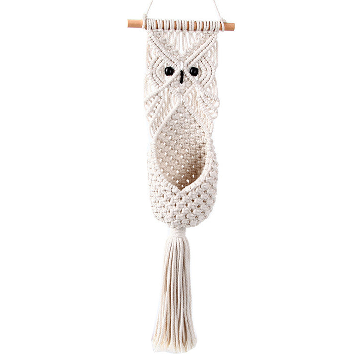Macramé Eule hängender Blumentopf Karnz
