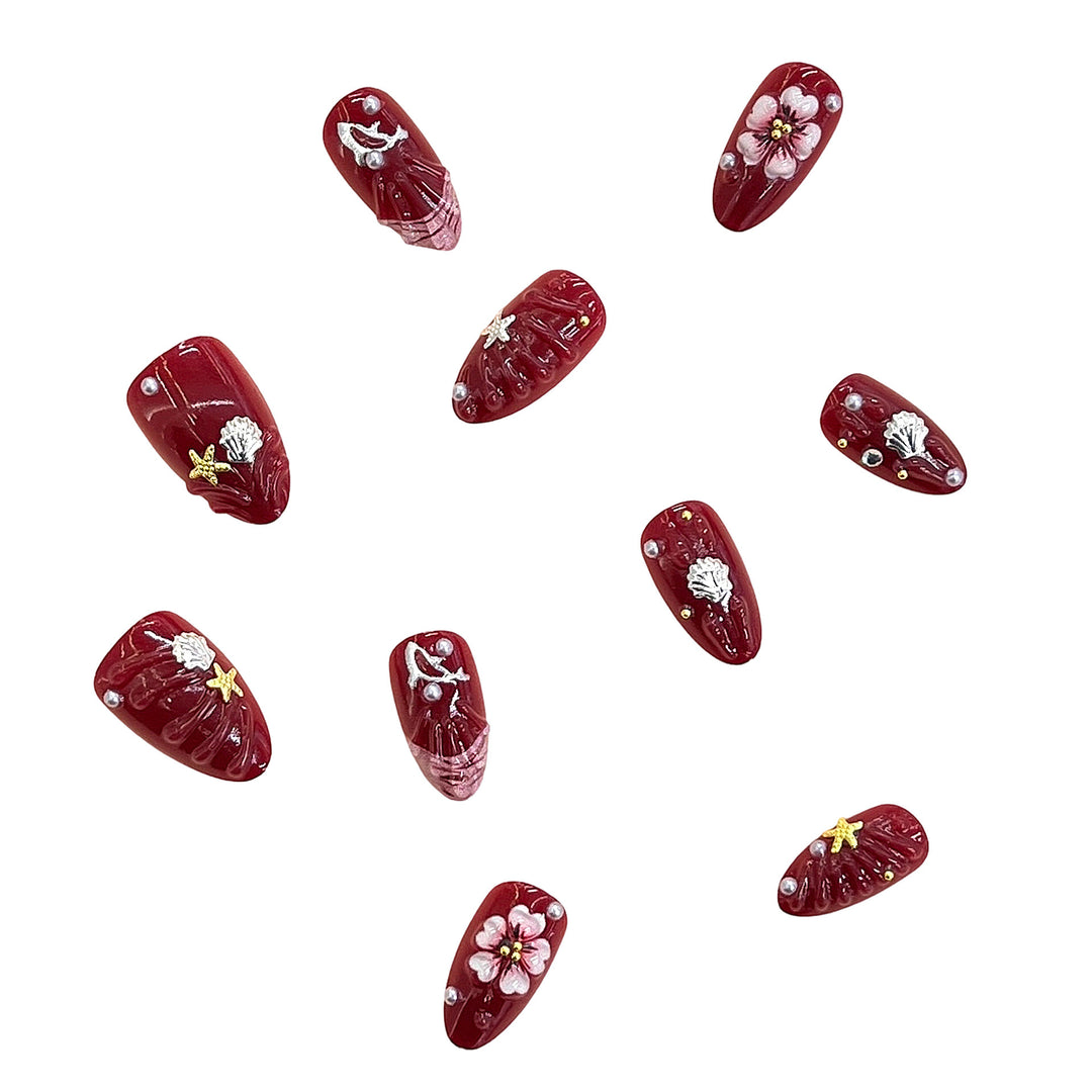 Künstlerisches Blumen-Design Drucknagel-Set Karnz 1787225330