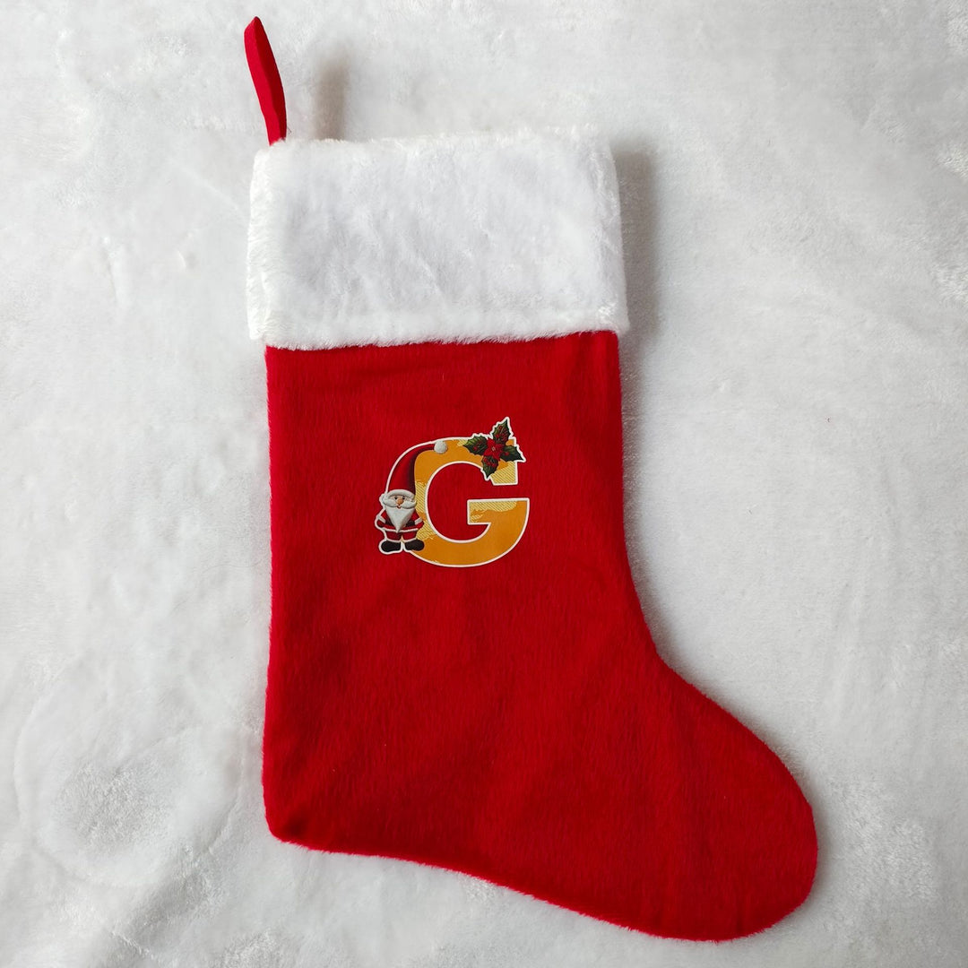 Festlicher Weihnachtsstrumpf mit personalisierbarem Motiv
