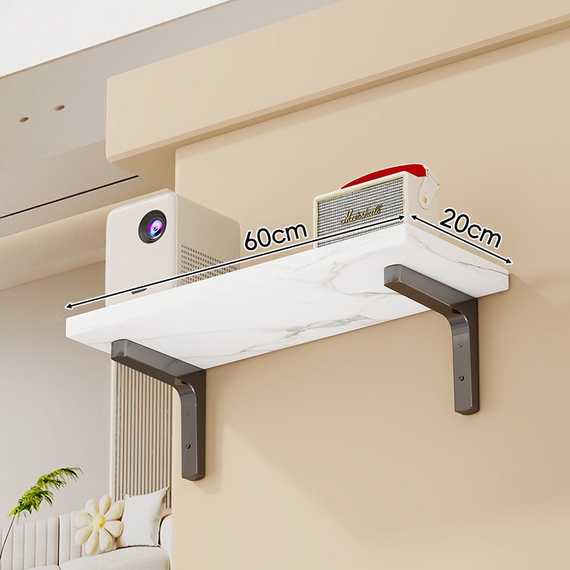 Wandmontierte schwebende Aufbewahrungse shelf mit Marmor-Effekt und Schwerlaststahlhaltern
