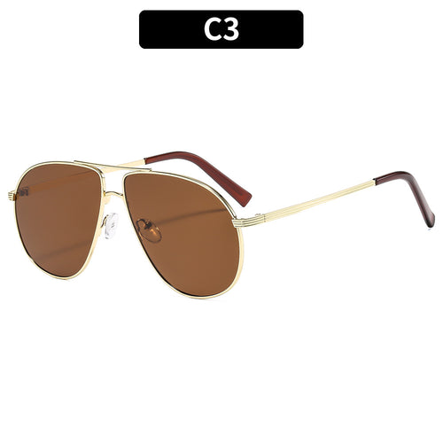 Retro-Fliegerbrille mit Premium-Metallakzenten