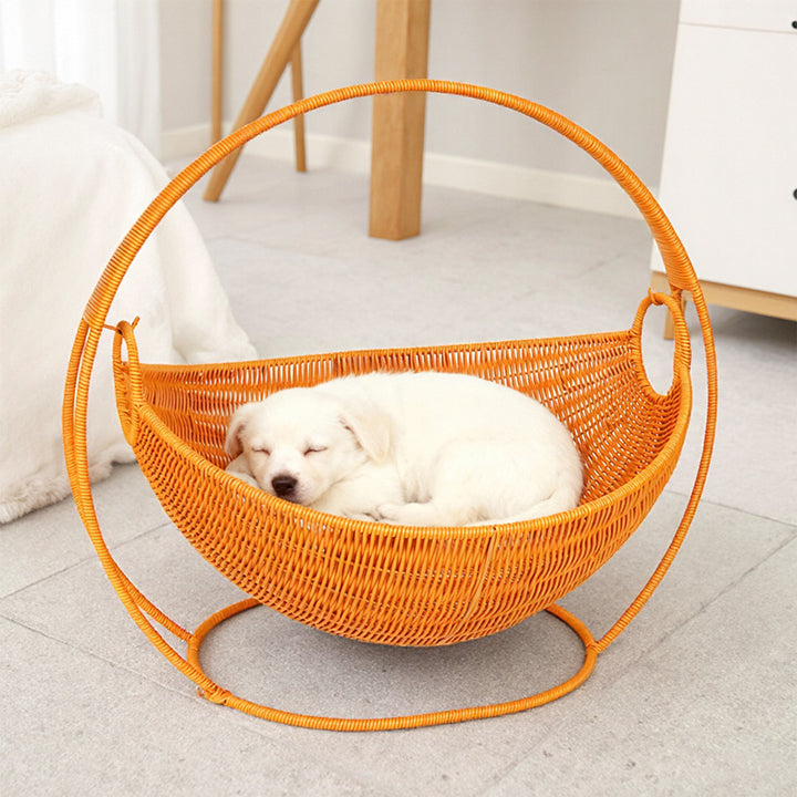 Moderner Rattan Obstschale mit Ständer Karnz