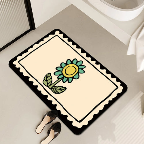 Dekorativer floral bedruckter Badematte Karnz