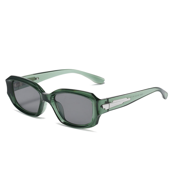 Retro-inspirierte winkelförmige Sonnenbrille mit einzigartigen dekorativen Details Karnz