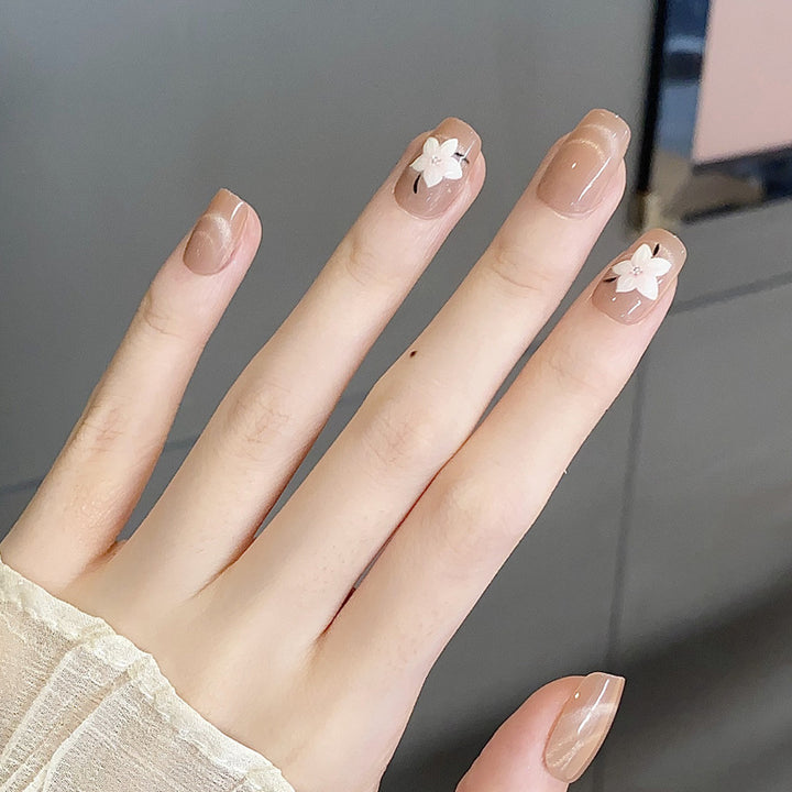 Blumen Nagelkunst Press-On Nägel Karnz