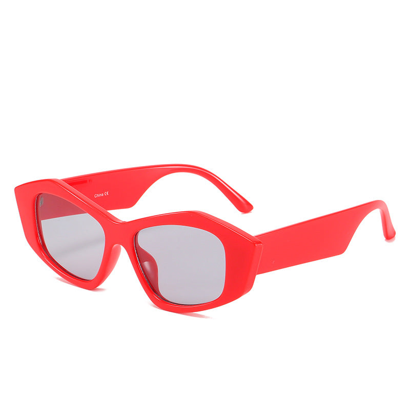 Damen geometrische Sonnenbrille mit einzigartigem, futuristischem Design Karnz