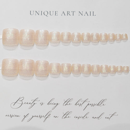 Elegante Glitzer-Pediküre Nagelkunst