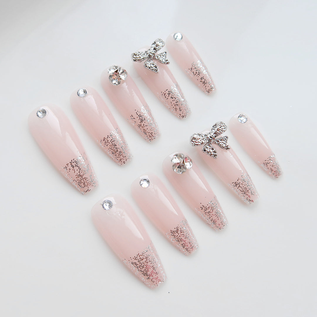 Glamouröse Glitzer-Presse-Nagel-Set