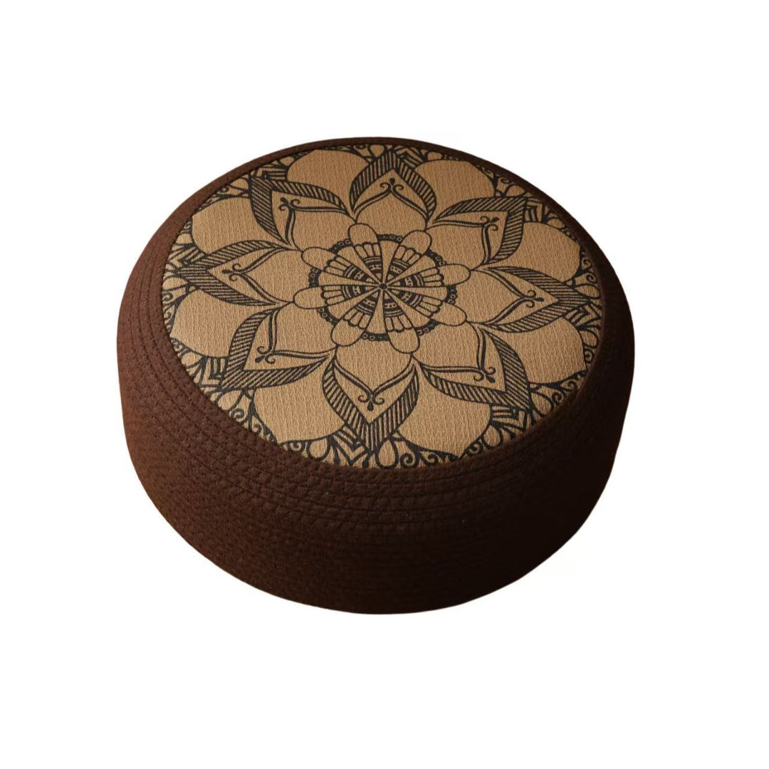 Dekorativer Sitzpuff mit Stilvollem Blumendesign Karnz