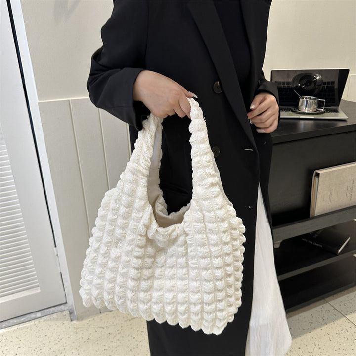 Texturierte Strick-Hobo-Tasche