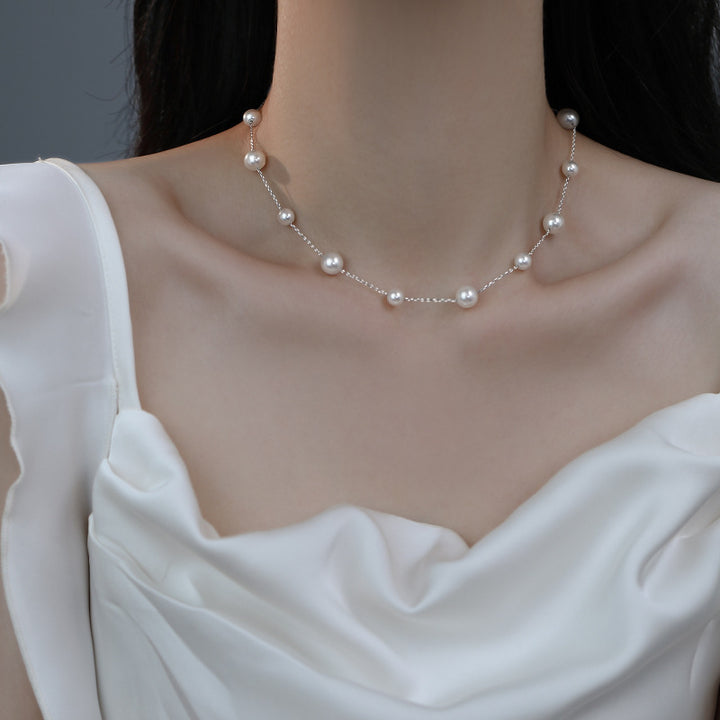 Perlen-Drop-Lariat-Halskette Karnz