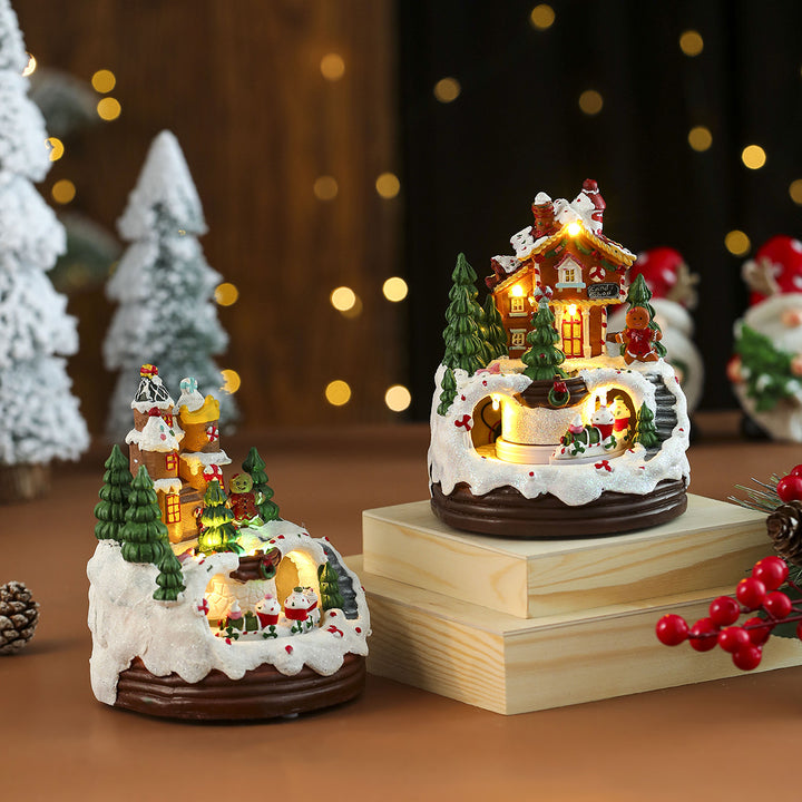 Dekorative LED Weihnachtsdorf Figurine Karnz