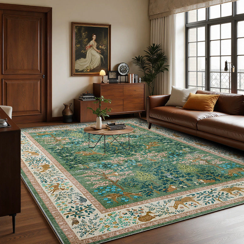 Premium Floral Bestickter Teppich