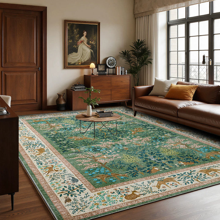 Premium Floral Bestickter Teppich