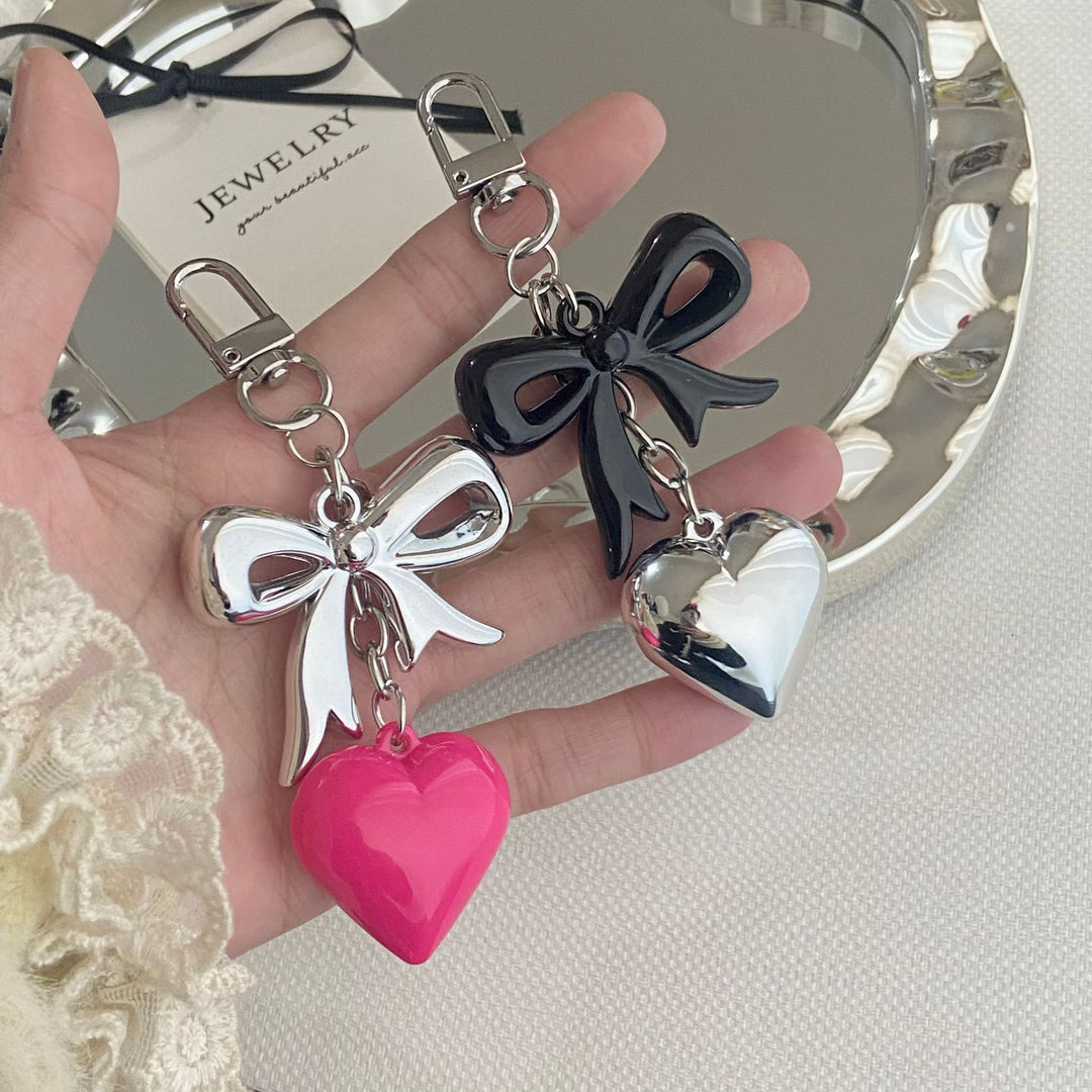Herz und Schleife Charm Schlüsselanhänger Karnz