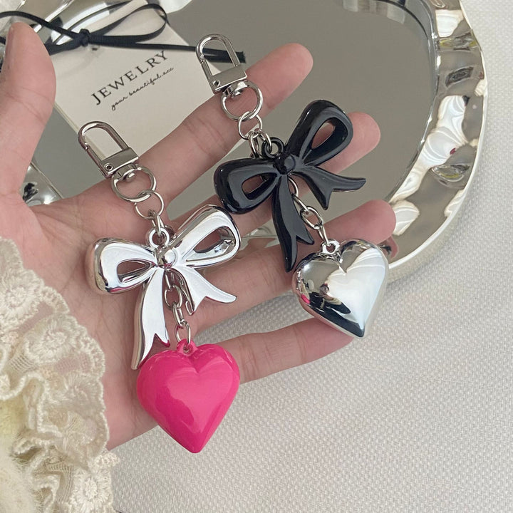 Herz und Schleife Charm Schlüsselanhänger Karnz