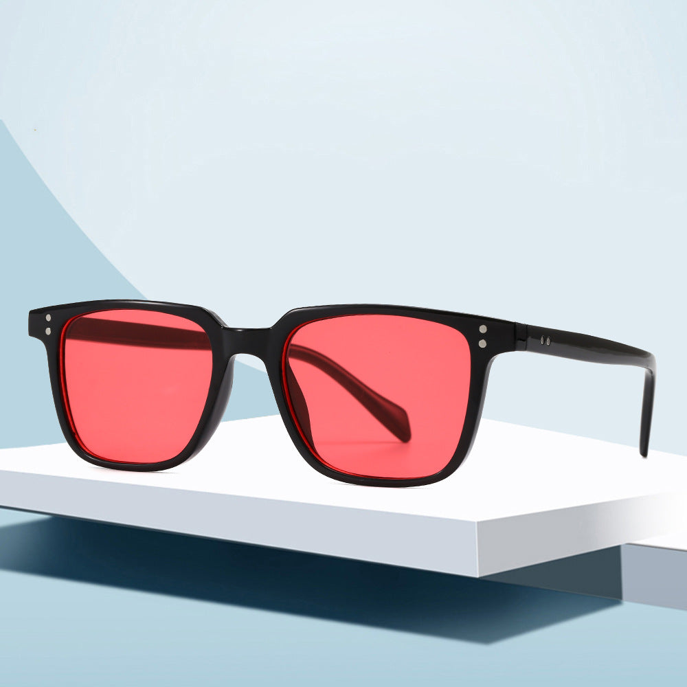 Damen modische quadratische Sonnenbrille mit einzigartigen Gläsern Karnz