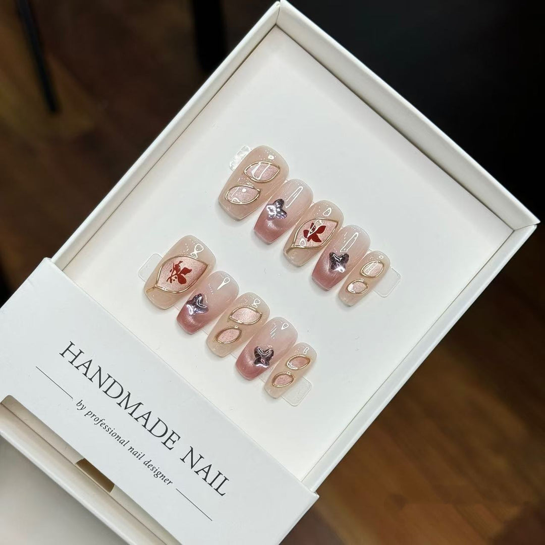 Dekoratives benutzerdefiniertes Press-On-Nail-Art-Set