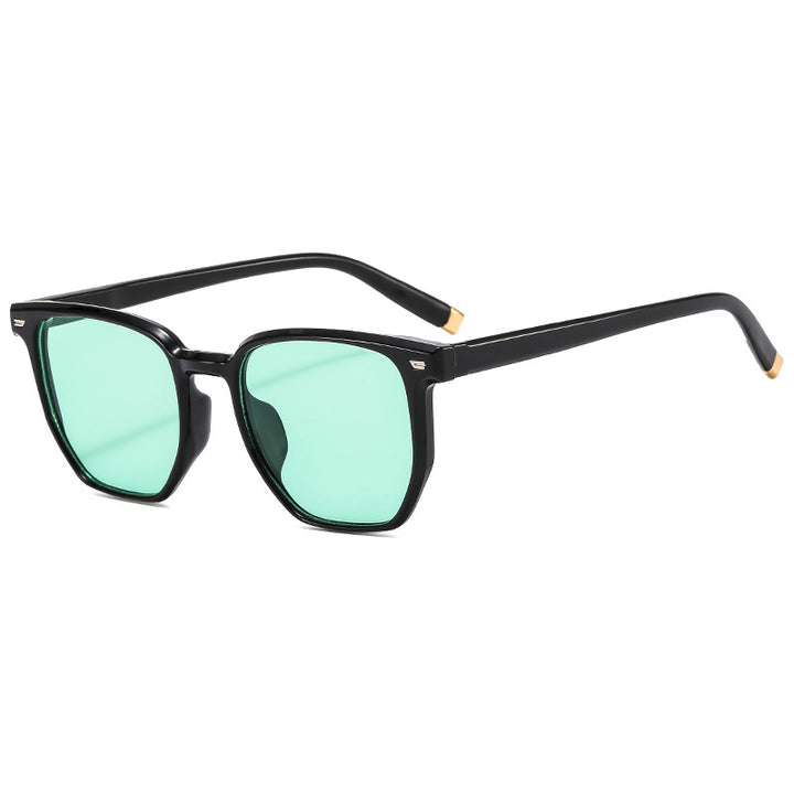 Damen modische transparente Sonnenbrille im eleganten Hexagon-Design Karnz