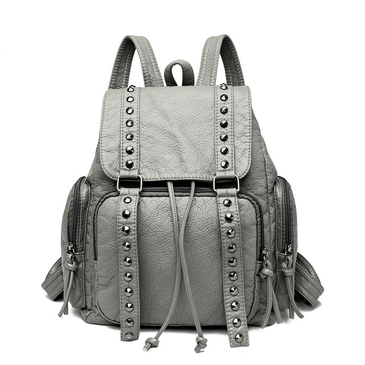 Stylische Nieten Faux-Leder Rucksack