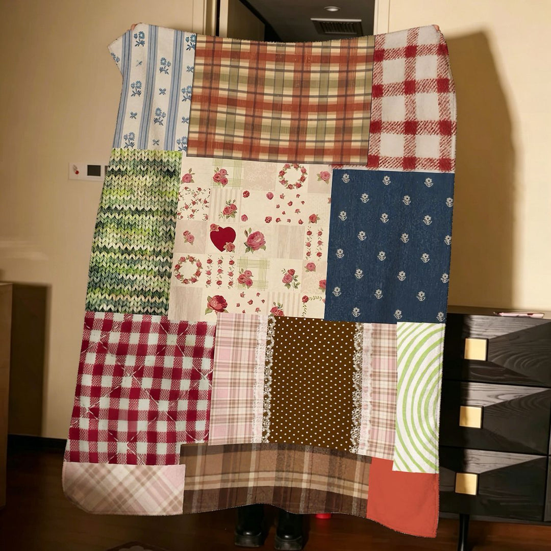 Patchwork-Design-Wurfdecke
