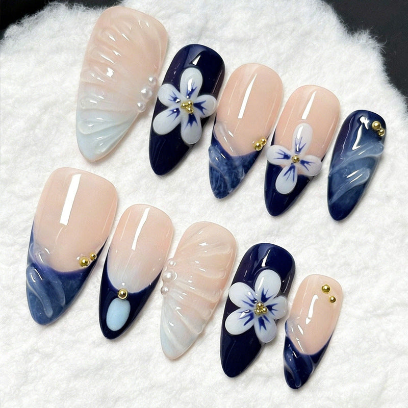 Florales Themen Press-On Nagel Set Karnz