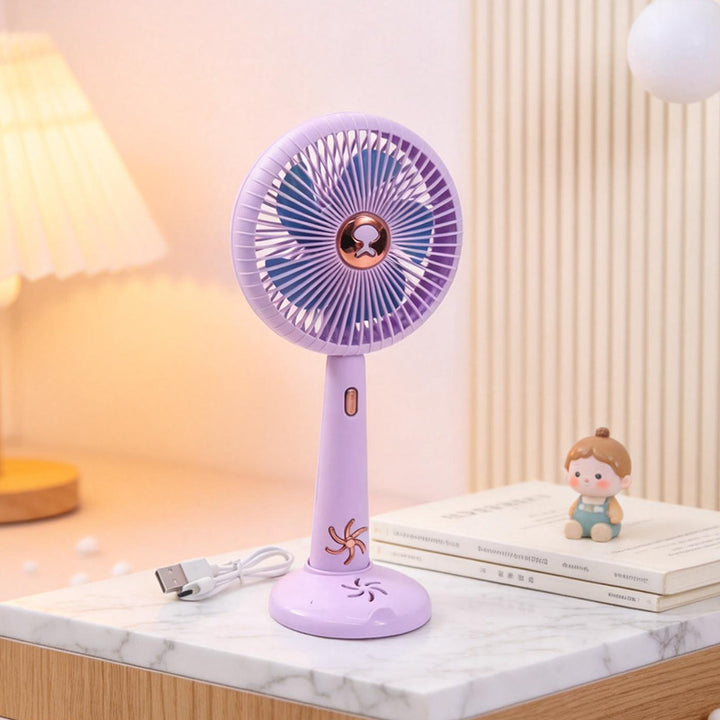 Damen Tragbarer Mini Tischventilator mit USB-Anschluss und leiser Betriebslautstärke Karnz