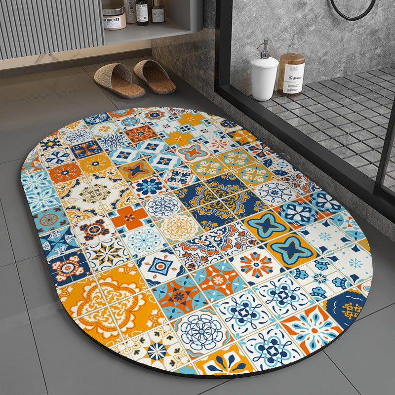 Dekorativer Vintage Puzzle Design Bereichsmatte