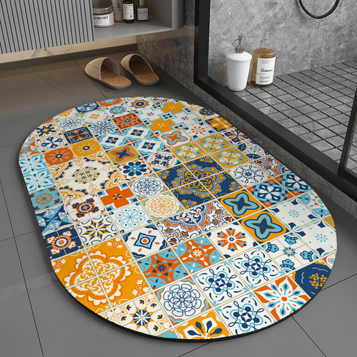 Dekorativer Vintage Puzzle Design Bereichsmatte